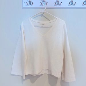 Madewell long sleeve white top